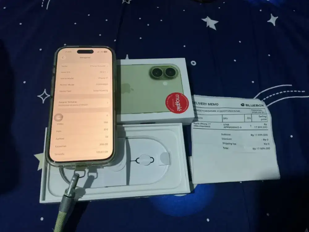 IPHONE 17 SAGE 256GB BARU PAKAI 3 BULAN DIGIMAP