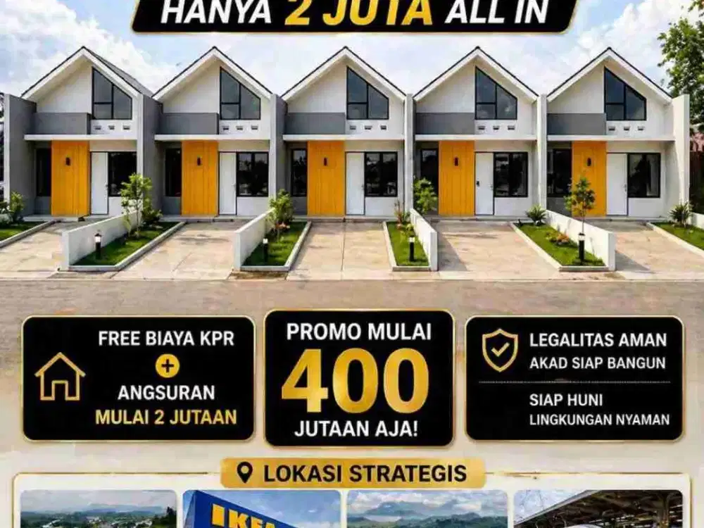 DP 2 JUTA ALL IN PERUMAHAN BANDUNG BARAT TECHNO REGENCY PADALARANG