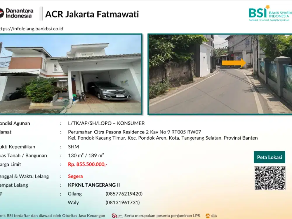 Rumah Strategis di Tangerang Selatan dekat berbagai akses