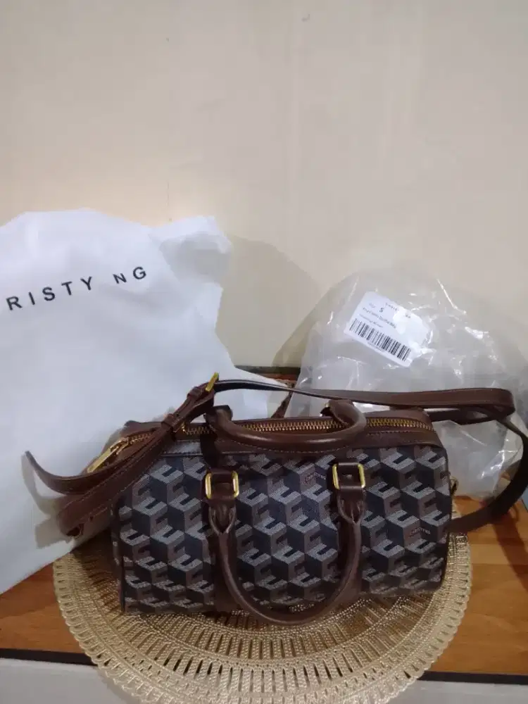 Christy NG Enzo Mini Duffle Bag Chestnut Brown