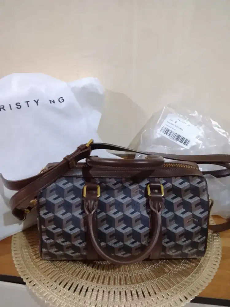 Christy NG Enzo Mini Duffle Bag Chestnut Brown