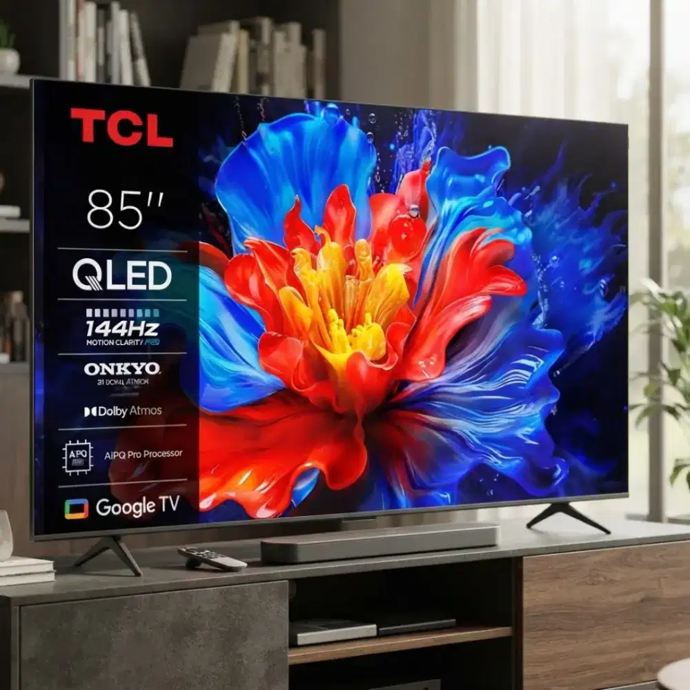 TCL QLED 4K 85 Google TV Dolby Atmos 144 Hz 85P89K HDR10+  GAMING TV