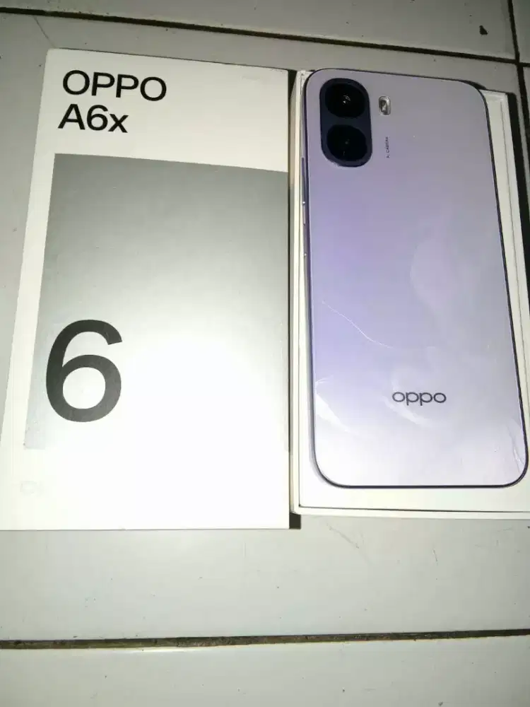 Oppo A6x 6/128 purple fullset super mulus seken paling mutah!!