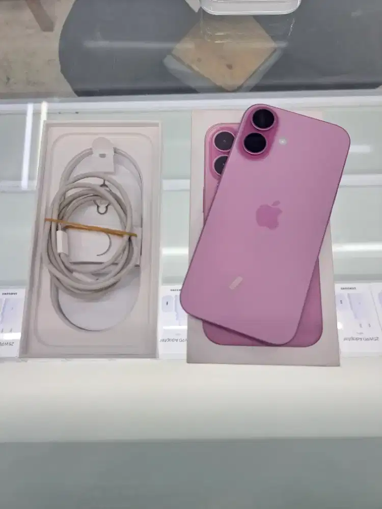 Second Apple IPhone 16 128GB Pink IBOX ON Mulus Like New Nego