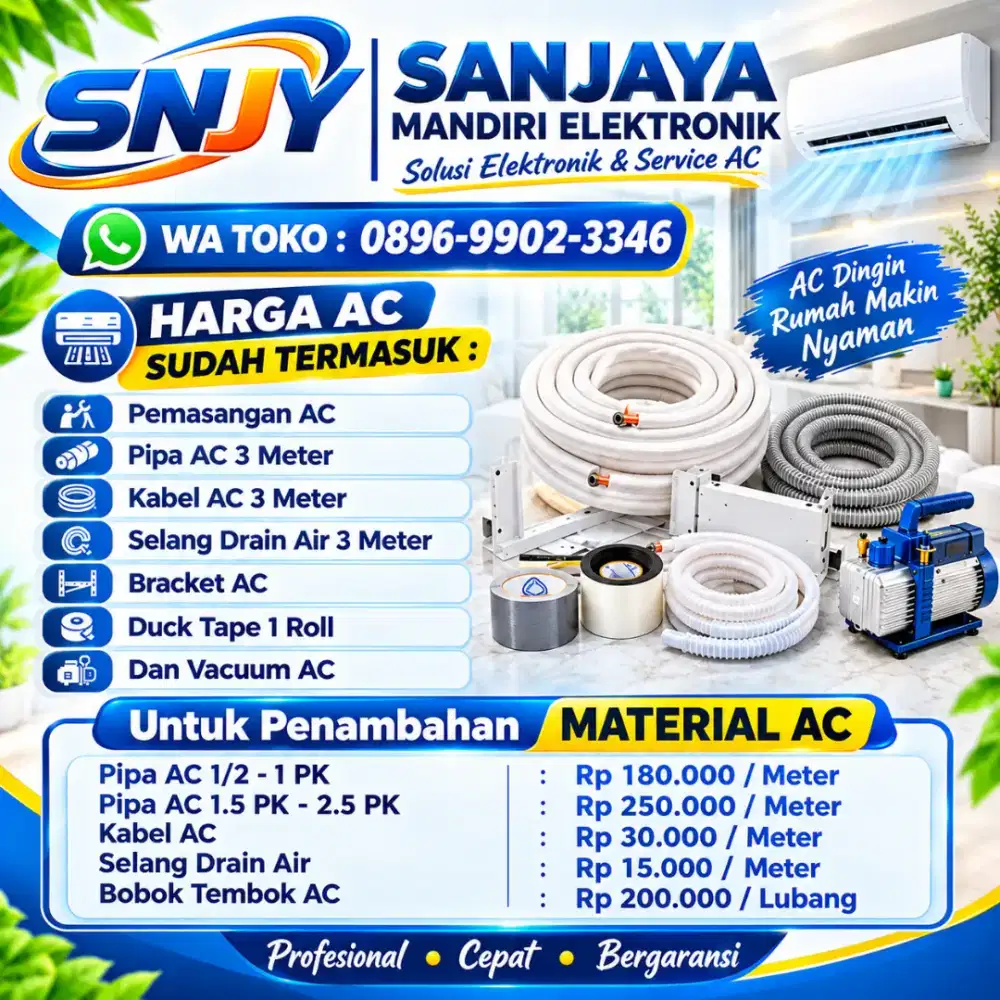 FREE PASANG! DAIKIN AC Stndart 1 PK NUSANTARA FTKC-25YV14 GIN BLUE ION