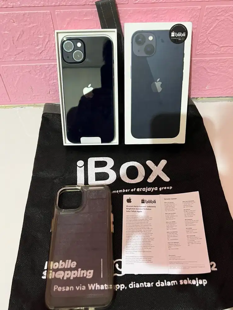 iPhone 13 256 resmi blibli bh 76% original mulus dan istimewa