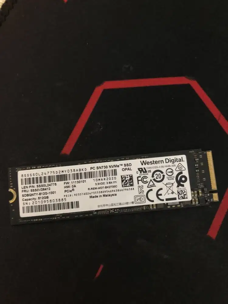 SSD Western Digital NVME M2 PCIe 3.0 512 GB