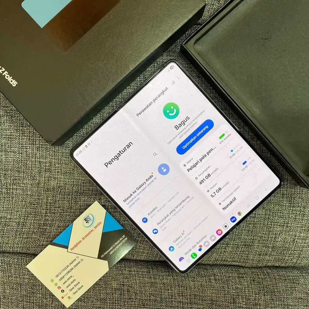 Samsung Z Fold 5 12/512gb Blue Like New Dijual Cepat!!!