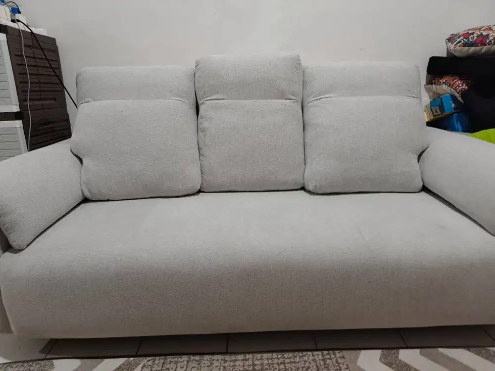 Sofa 3 seater bahan kain
