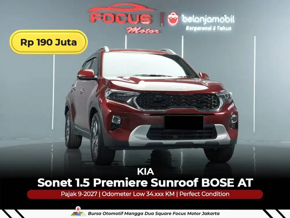 [ GARANSI 5THN ] KIA Sonet 1,5 Premiere Sunroof BOSE 2021/2022/2023