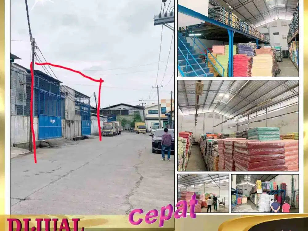 DIJUAL GUDANG HARGA SAMPAI DEAL 620 M² DI PERGUDANGAN NUSA INDAH JL JURUMUDI TANGERANG