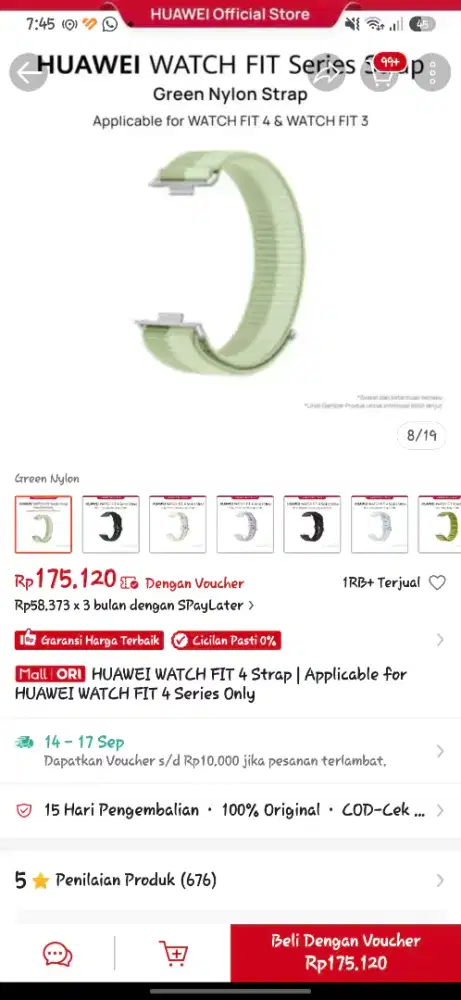 Strap Huawei watch fit 5 Original