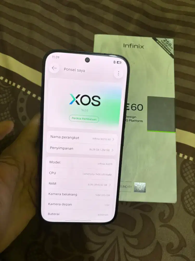 Infinix Note 60 5G Ram 8+8/256 fulset