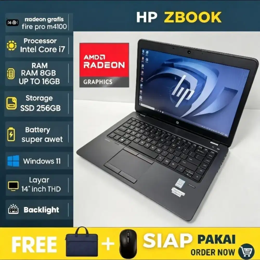 Laptop Hp Intel core i3 / i5 / i7 Ram 8Gb / 16GB SSD 256GB / 500GB