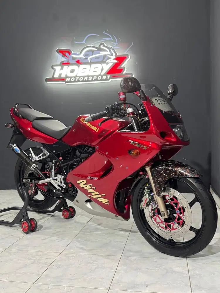 Kawasaki ninja 150RR/zx-150RR merah maroon 2008 modif hedon istimewa