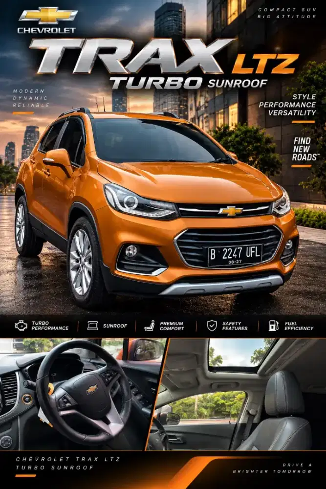Bismillah, Dijual cash only! Chevrolet trax 1.4 ltz turbo 2017 matic