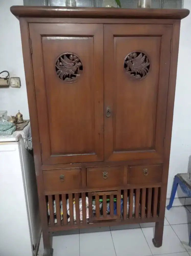 JUAL RUGI CEPAT LEMARI DAPUR KAYU JATI ASLI