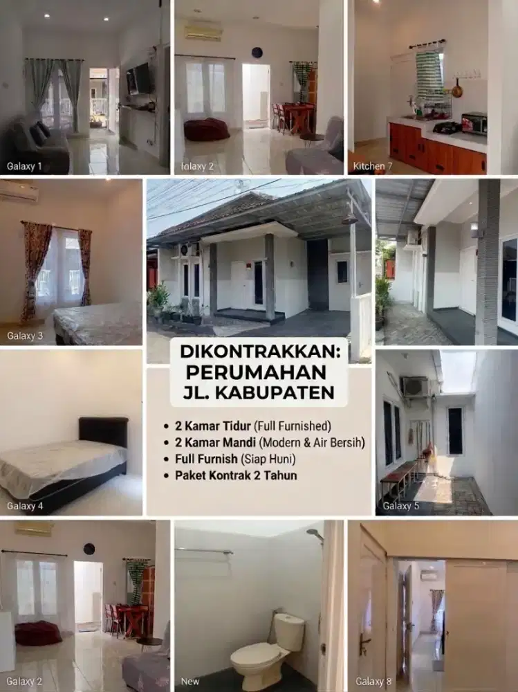 Disewakan rumah minimalis full furnish di dalam Perumahan
