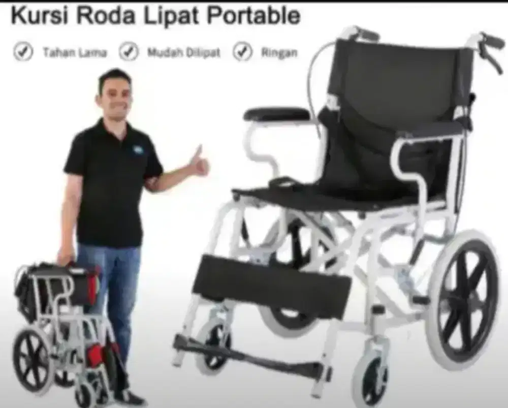 Kursi roda lipat uk.16