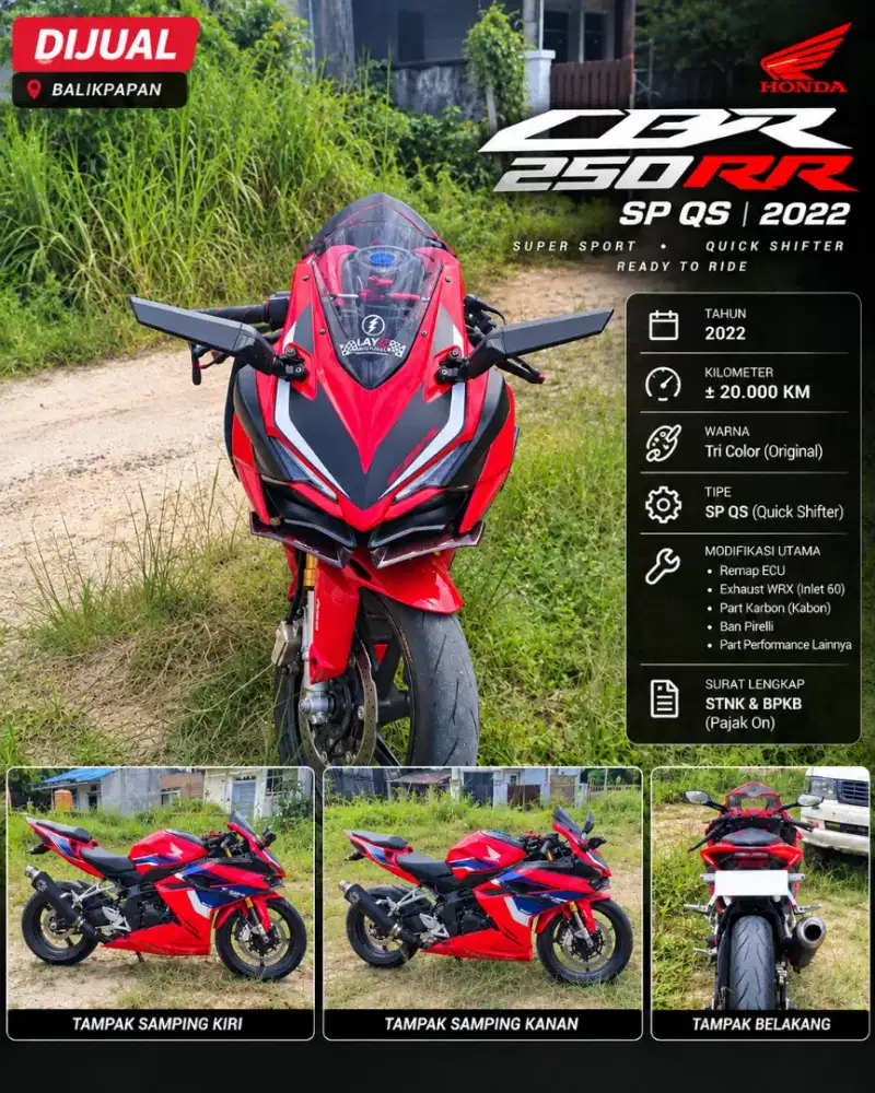 CBR250RR SP QS Tahun 2022