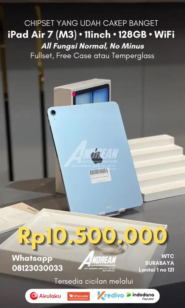 Second Ipad Air 7 wifi 11 inch 128 gb wifi