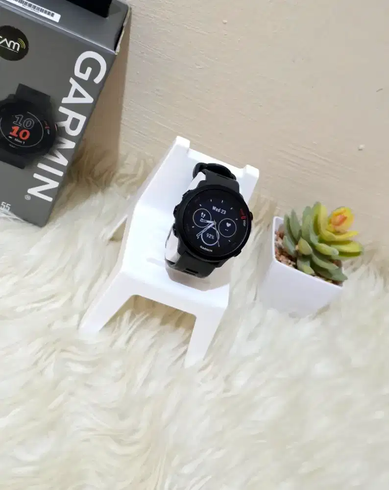 Garmin Forerunner 55 Hitam Fullset