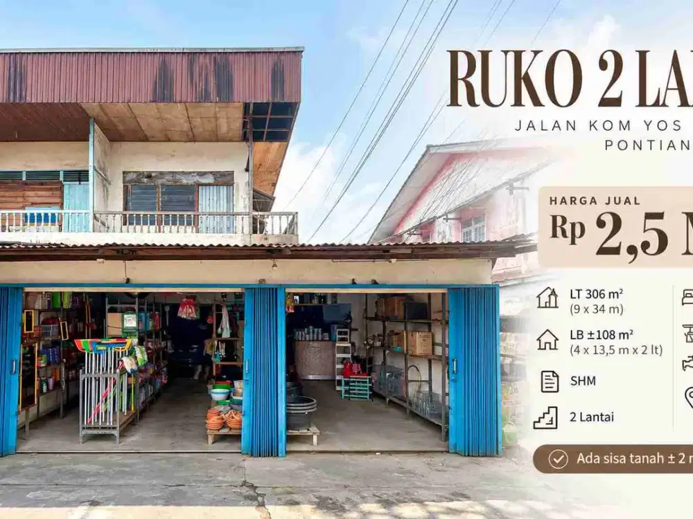 Properti komersial LT 306 m² di koridor Jalan Kom Yos Sudarso
