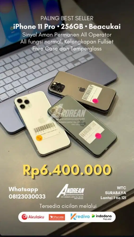 Second iphone 11 pro 256 gb bea cukai