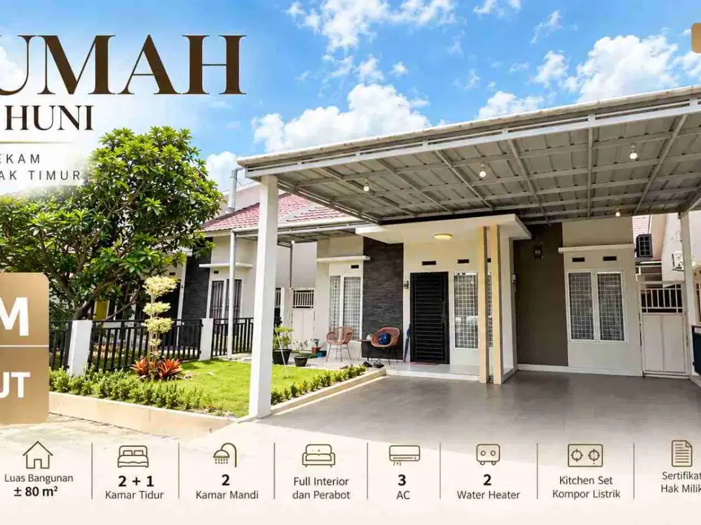 Rumah Full Interior LT 10x18m di Jalan Tekam Pontianak Timur