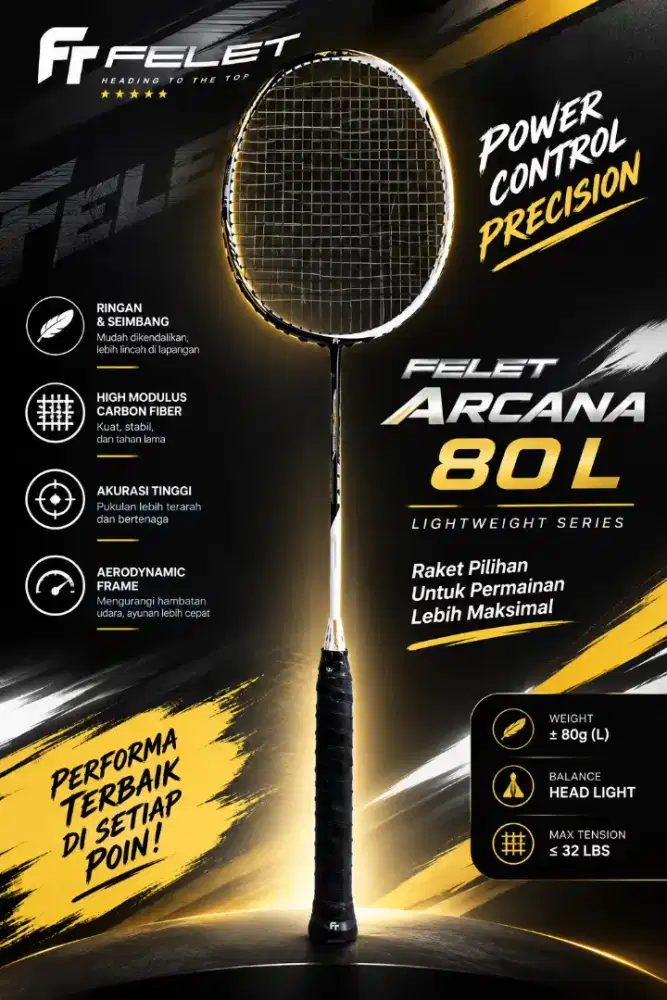 Jual Raket Felet Arcana 80 L