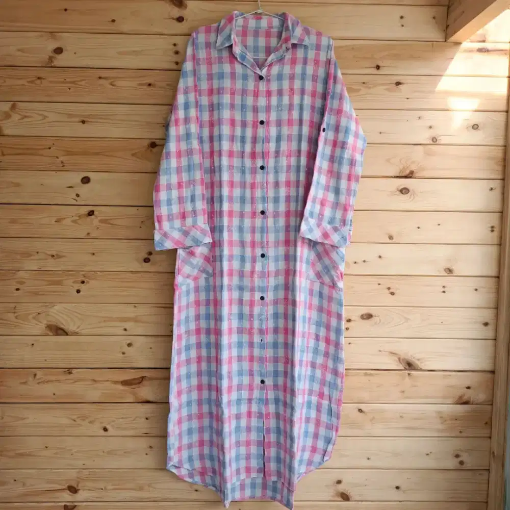 Daster kemeja long dress