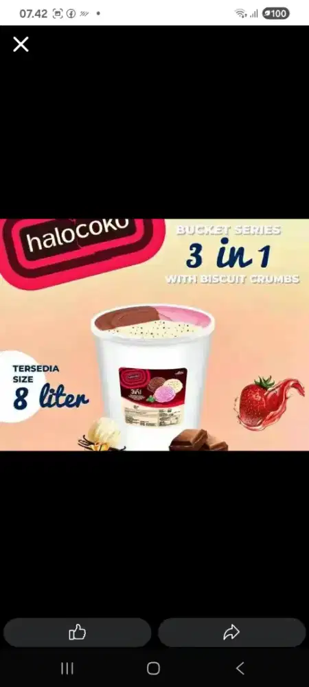 ES KRIM AICE 8 LITER