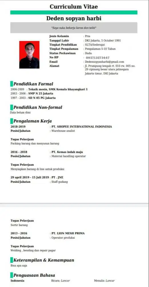 Mencari pekerjaan