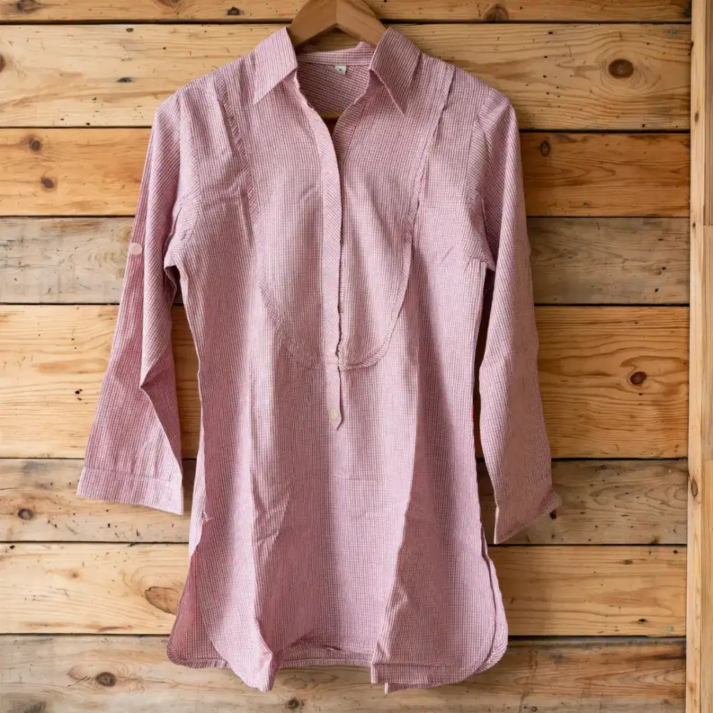 Tunik kemeja kotak