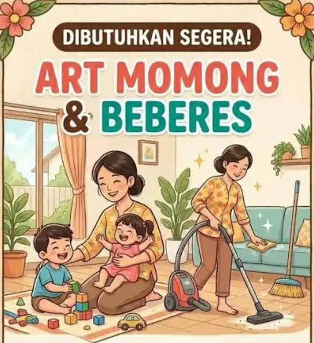 Bismillahirahmanirahim Dicari art + momong anak 3 tahun