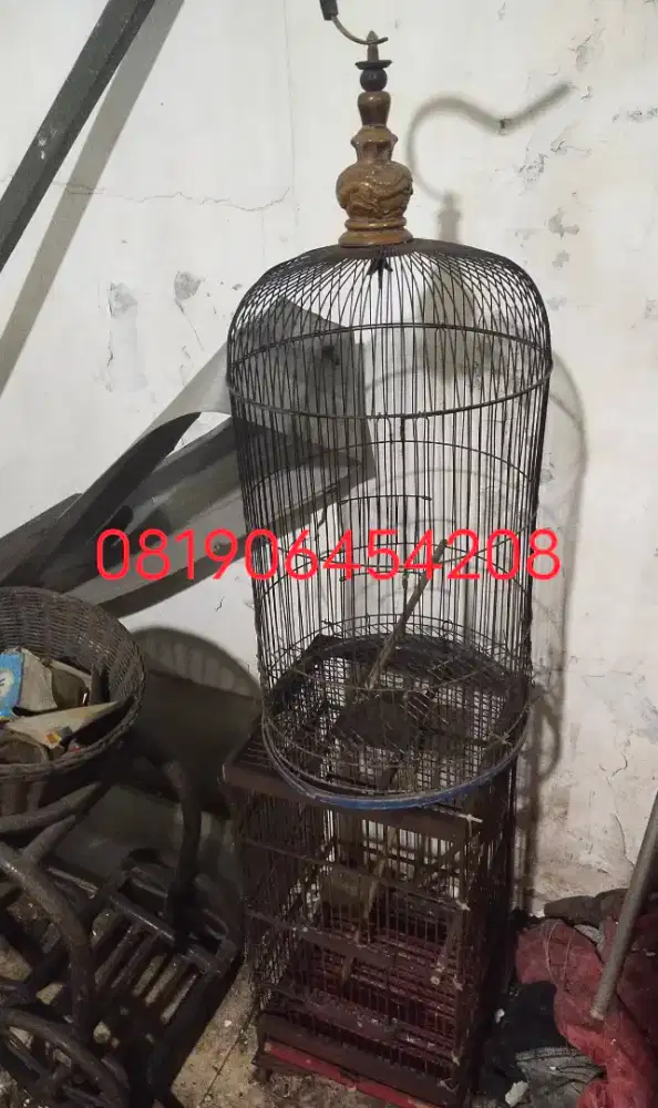 Kandang burung kayu dan bulat burung kicau lovebird dkk