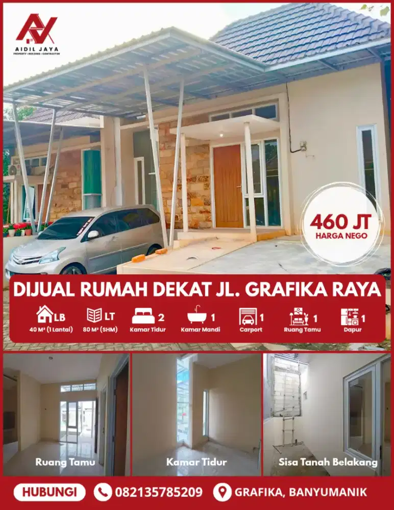 Rumah Cantik Murah Siap Huni Dekat Jl. Raya Grafika Banyumanik