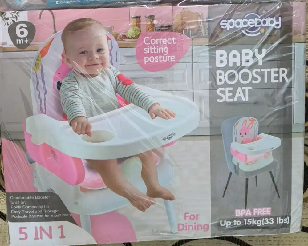 SPACEBABY I Booster seat 5 IN 1 - kursi makan bayi - alat mpasi