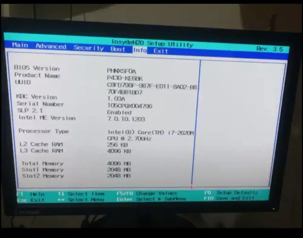 Laptop LG Intel core i7 gen 2