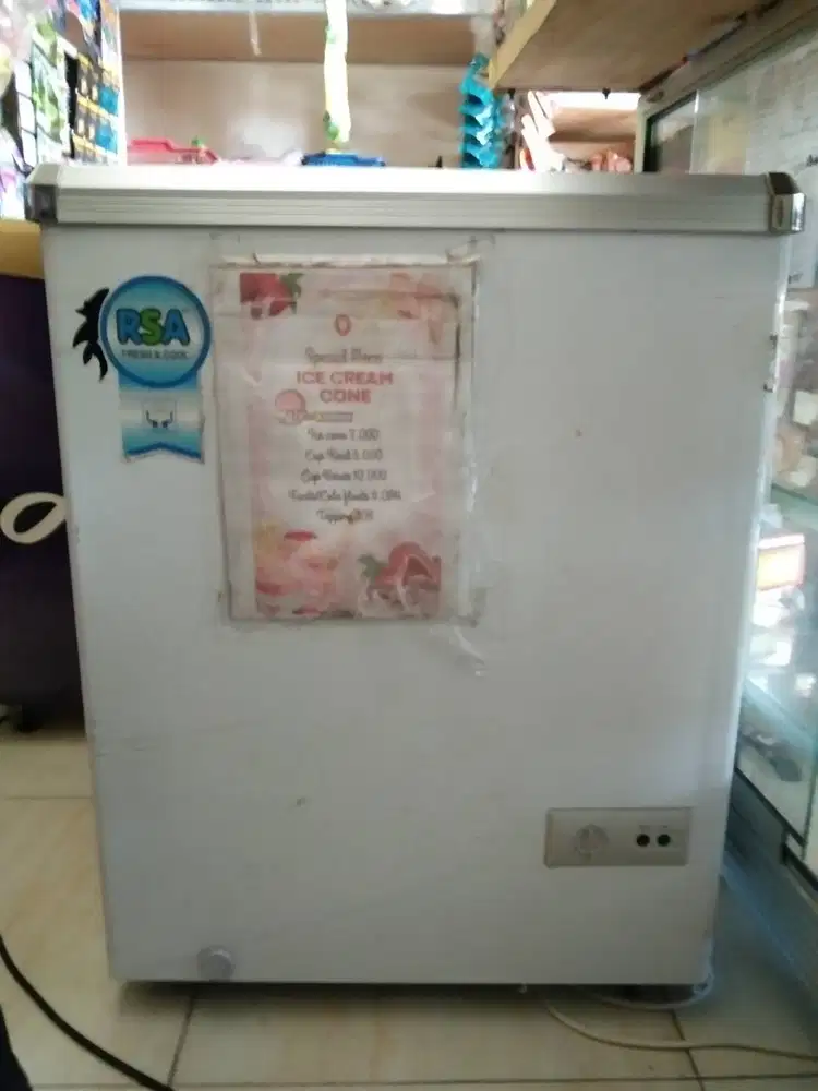 dijual freezer merk rsa 100 liter