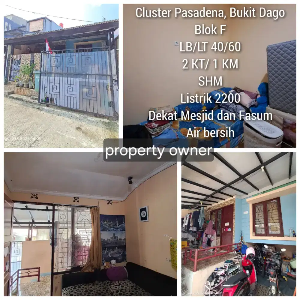 Jual Rumah Bukit Dago, Cluster Pasadena Blok F