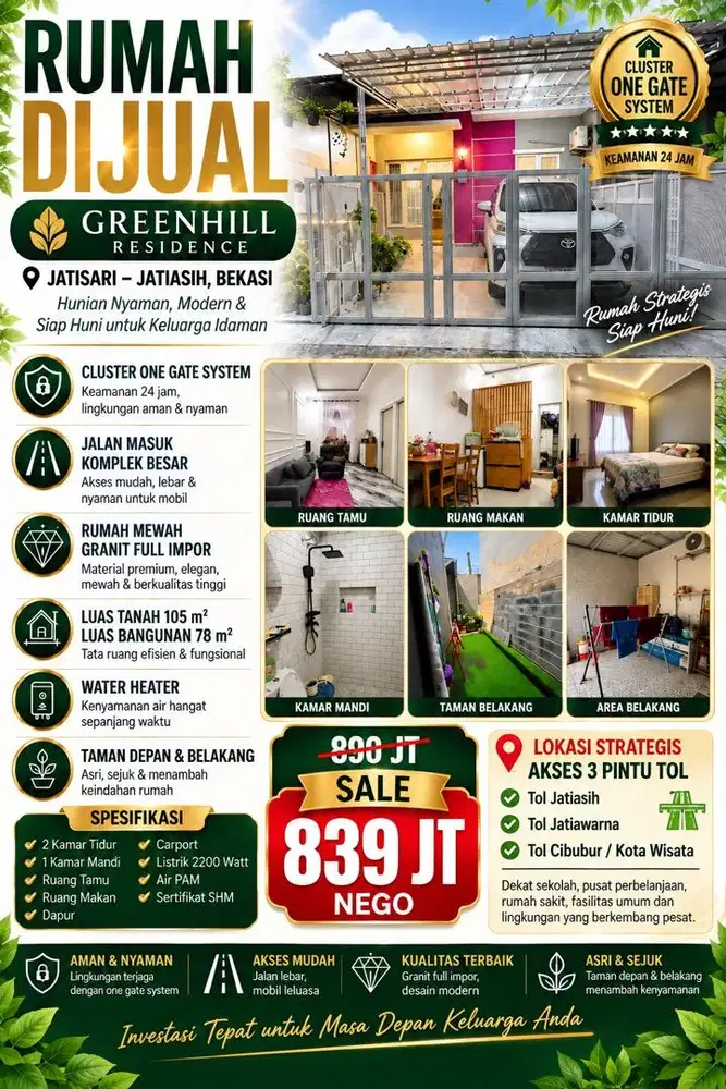 Di jual rumah Bekasi