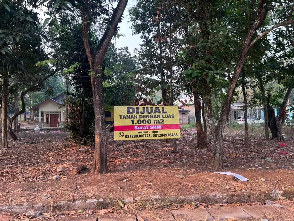 Dijual tanah 1000 m2 3 menit dari grand wisata bekasi