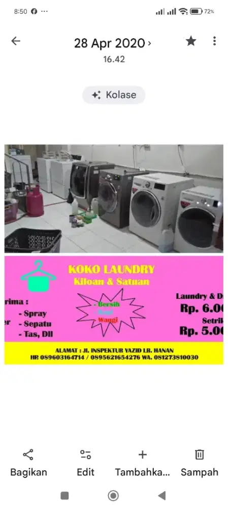 Di butuhkan kryawan cewek utk bagian setrika saja