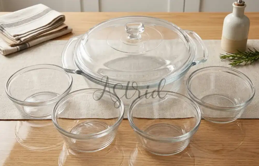 Vintage Anchor Hocking Clear Glass (Pyrex Tahan Panas)