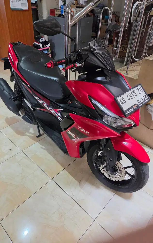 Aerox all new connected 2023 hitam merah gbm