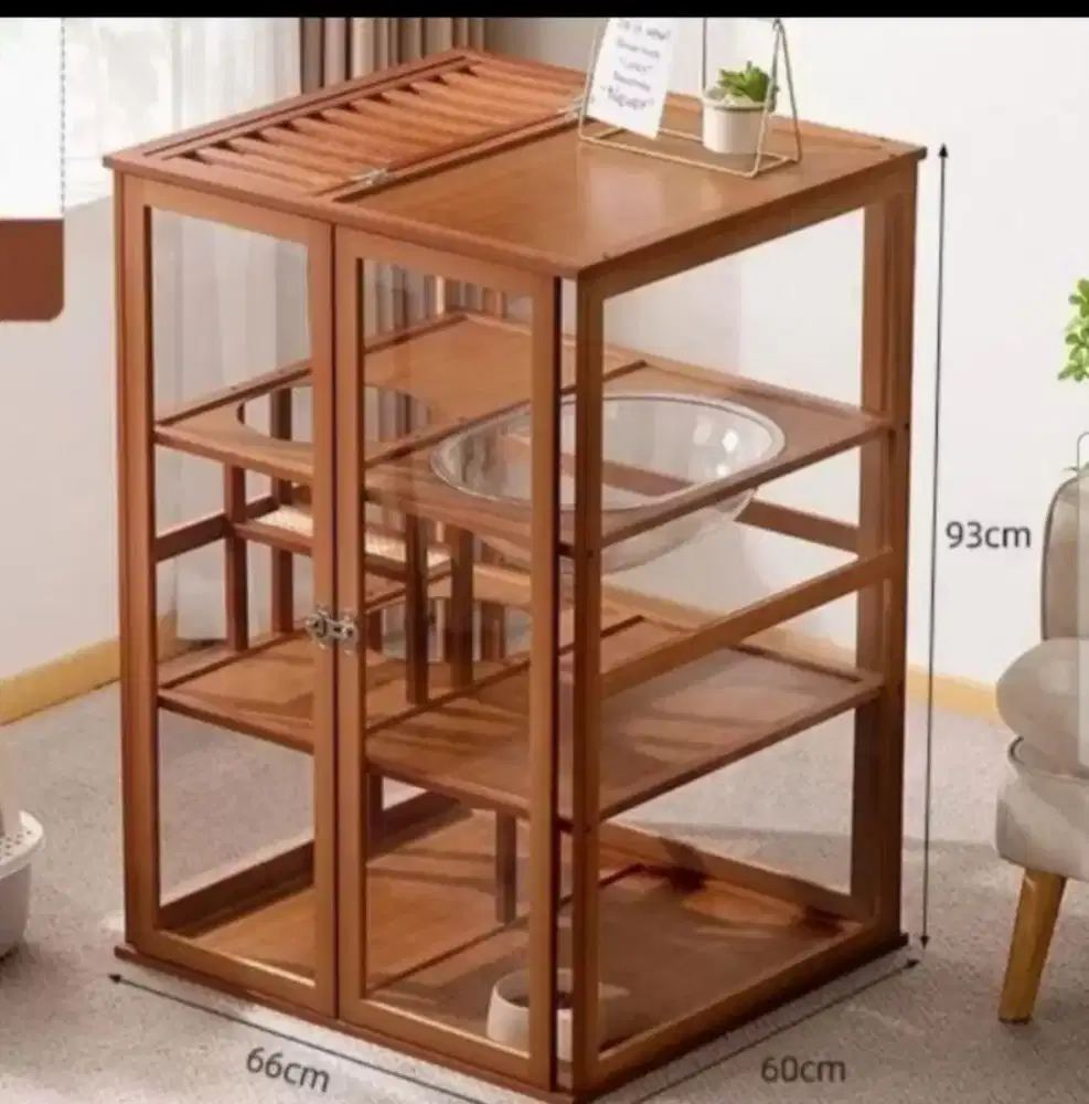 Rumah Kucing Kayu Kandang Besar Free Ongkir Surabaya