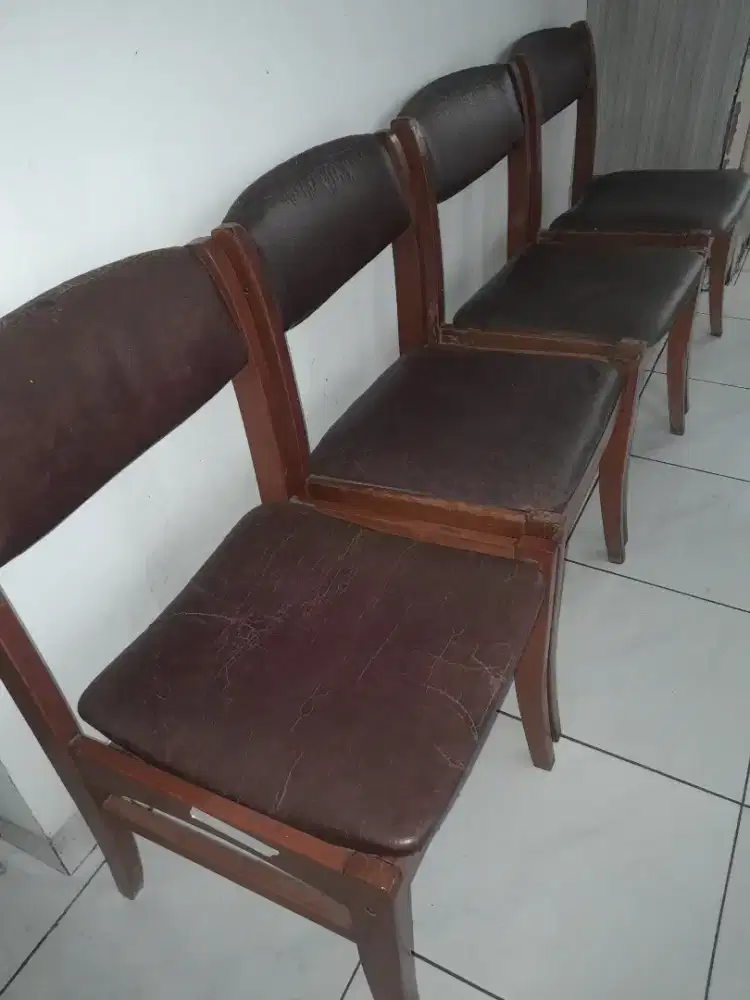 5 Kursi Makan Jati Tua Vintage
