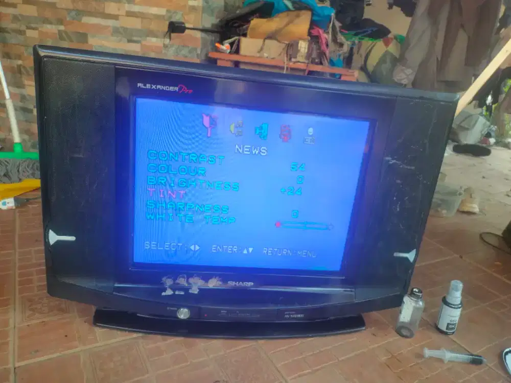 Tv tabung sharp flat