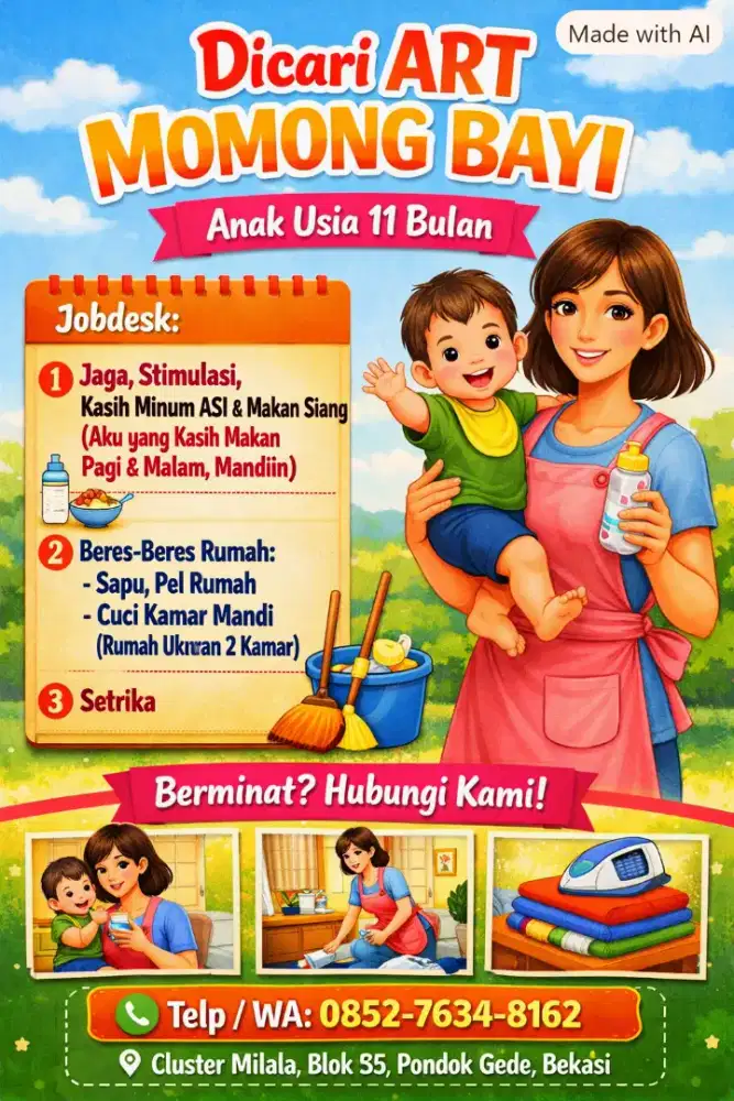 ART Momong bayi Menginap